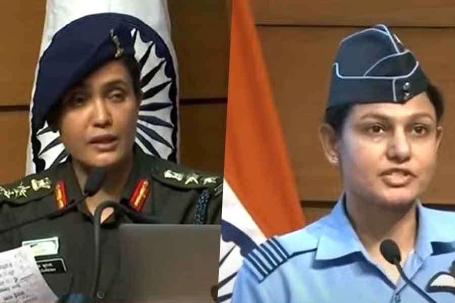 Two female wing commanders describe the destruction of a terrorist base